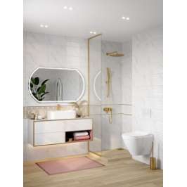 Зеркало для ванной LED 090 design 120x70 с подсветкой с антизапотеванием овальное
